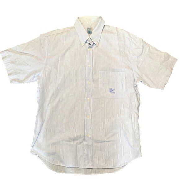 Enrico Coveri Classic striped button down short sleeves shirt men size 40 - Picture 1 of 7